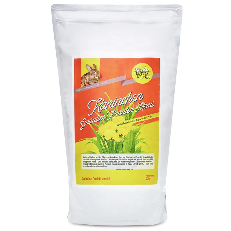 LOTTIS FREUNDE Kaninchen Grünlies-Kräuter-Menü 3 kg Top-Angebot